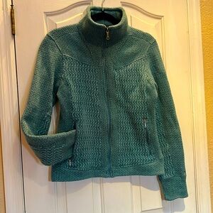 Thick, warm Marmot wool blend zip jacket, Small